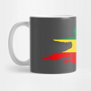 Rasta Kung Fu - Kung fu fly kick logo in Rastafari colors Mug